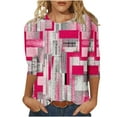 thumbnail image 1 of Pompotops T-shirt à Manches Courtes Col Rond Mode Été pour Femmes Liquidation, 1 of 5