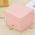 thumbnail image 6 of Artificial Rose Gift Box Double Layers Drawer Box with 9 Faux Flower Heads Fake Rose Jewelry Ring Storage Organizer Case Holder Women Mom Girlfriend Wife Gift, 6 of 8