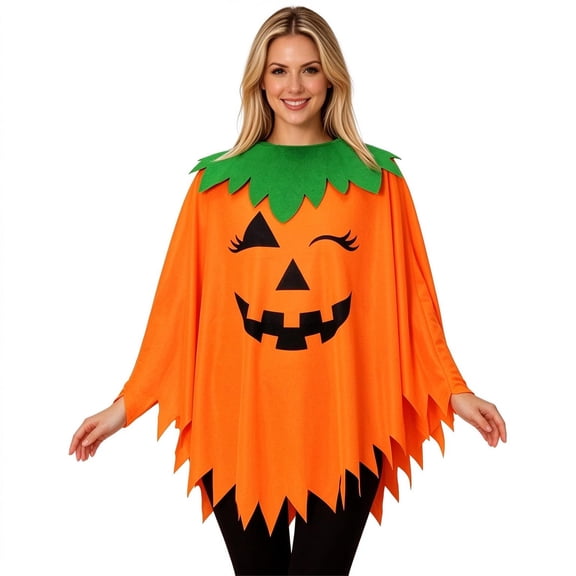 Fortwear Halloween Adult Cape Costumes, Party Capes with Pumpkin, Women's Halloween Cosplay Outfits
