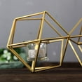 thumbnail image 5 of BalsaCircle 5" Gold Jointed Geometric Stand Tealight Votive Glass Candle Holders Party Wedding, 5 of 6