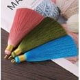 thumbnail image 3 of U8MO 12cm Handwork Rayon Tassel Chinese Knot Car Handbag Pendant DIY-22.Lt Army green, 3 of 5