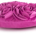 thumbnail image 5 of JWH 3D Luxury Fuchsia Velvet Rose Heart Shaped Throw Pillow Decorative Rose Petal Cushion for Bedroom Living Room Wedding and Valentine's Day 34x40cm, 5 of 8