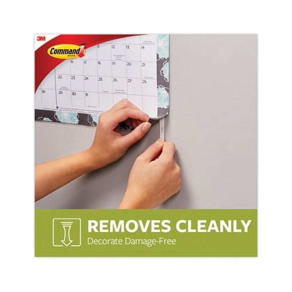 Command Poster Strips, White, 4/Pack, 100 Packs/Carton - MMM17024CABPK