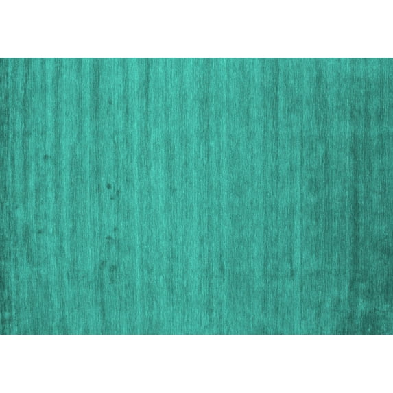 Ahgly Company Machine Washable Indoor Rectangle Abstract Turquoise Blue Contemporary Area Rugs, 4' x 6'