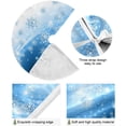 thumbnail image 2 of FMSHPON Blue SnowflakesStars Xmas Christmas Tree Skirt Stand Mat for Holiday Party Decoration Indoor Outdoor 36 inches, 2 of 6