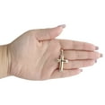 thumbnail image 6 of 10K Yellow Gold Genuine Diamond Tube Cross Pendant 1.65" Dome Pave Charm 1/5 CT., 6 of 6