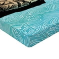 thumbnail image 2 of Ambesonne Nautical Fitted Sheet, Vintage Ship Motif, Full Size, Beige Pale Blue, 2 of 3