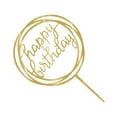 thumbnail image 2 of Happy Birthday Cake Topper Acrylic Gold Twinkle DIY Glitter Cupcake Cake Smash Candle Party Handmade Stick, 2 of 5