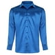 thumbnail image 3 of Camisa Cagnkofi de satén de seda brillante de color liso para hombre con mangas largas elásticas, 3 of 8