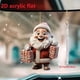 thumbnail image 5 of Adornos navideños, adornos navideños, regalos navideños, lindo regalo navideño 2D, colgante navideño de Papá Noel, adornos de acrílico para coche plano., 5 of 7
