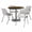 Brownstone, Medium Oak, variant on KFI Studios Mode Round 3' Dining Table Set, Medium Oak, 4 Light Grey KOOL Chairs