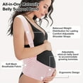 thumbnail image 2 of Unique Bargains Pregnancy Belly Band Belly Band with Adjustable Straps Belly Band for Pregnant Women Maternity Belt Large Skin Color XX Large Pink, 2 of 7