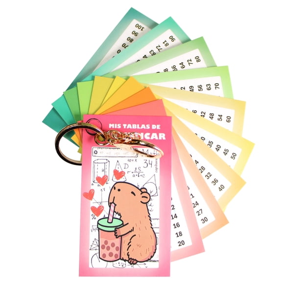 Tablas Multiplicar Llavero Didactico Indispensable Capibara