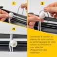 thumbnail image 4 of Cordons Élastiques avec Boules - Lot de 25 x 15 cm Tendeurs Universels avec Attaches - Sangle Elastique Résistant Parfaite pour le Camping, les Bagages & Bâches - Blanc, 4 of 5
