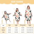 thumbnail image 4 of FORMRS Wearable Blanket Hoodie with Sleeves for Kids Cozy Flannel Sweatshirt, Black Retro Flower, 4 of 7