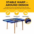 thumbnail image 4 of Vintage Anchor Nautical Table Cloths for 3 Foot Rectangle Tables, Coastal Blue Striped Patio Waterproof Elastic Fitted Tablecloths, Washable Rectangular Table Cover for Camping, 4 of 8