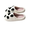 thumbnail image 3 of Xfvqtps Women Halloween Fluffy Slippers Cute Ghost Embroidery Versatile Indoor Home Funny Winter Non-Slip Plush Slippers White, 3 of 9