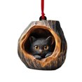 thumbnail image 2 of Dserhfy Animal Christmas Ornament Cartoon Forest Animal Acrylic Pendant 2D Flat Seasonal Decoration for Christmas Tree Car Ceiling Decor, 2 of 8