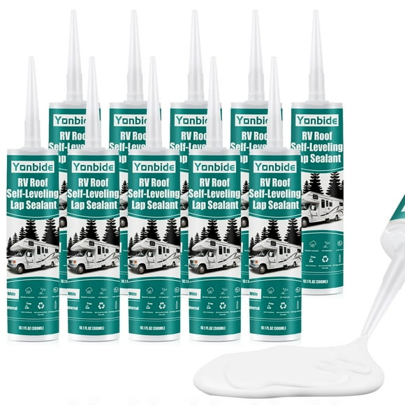 Sellador de techo Felizshop, sellador de silicona para techos de caravanas (10 paquetes)