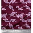 thumbnail image 1 of Soimoi Polyester Crepe Fabric Orchid Floral Print Fabric by The Yard 42 Inch Wide, 1 of 3