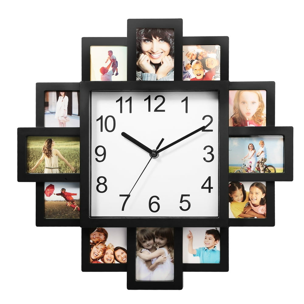 iMounTEK Photo Frame Clock Picture Collage 12Picture Display Wall