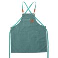 thumbnail image 1 of Graflsoa Multi-Functional Barber Apron with Waterproof Design, Dustproof Canvas Material, and Practical Pockets for Various Work Environments, Available in Multiple Colors Including Green., 1 of 6