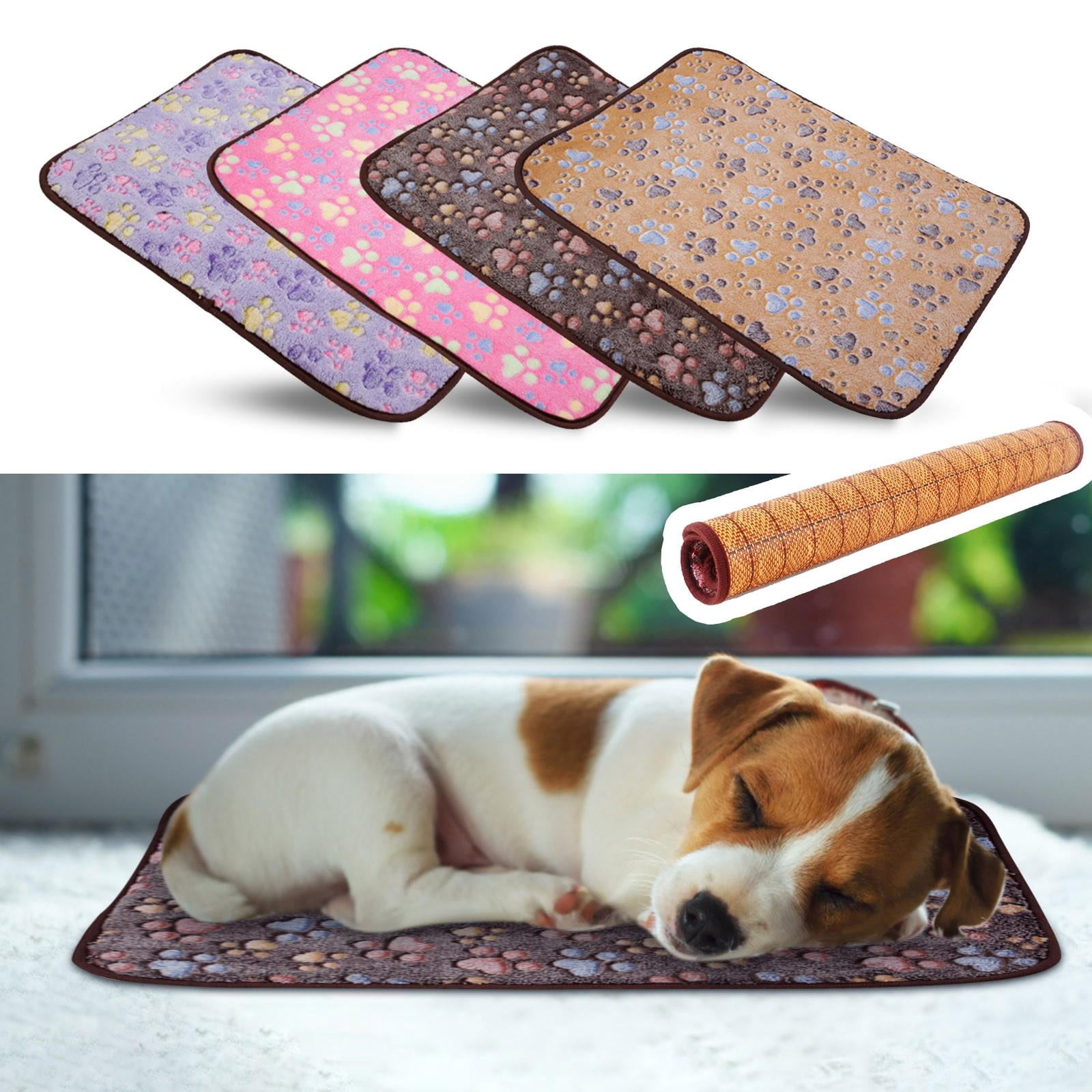 Pet Cooling Mat Cooling Mat for Dogs, Reversible Durable Woven Cooling Pet Bed, Cooling Bed for Dogs Breathable Temperature Reducing Cooling Pad for Bed Pink Single Pack