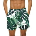 thumbnail image 2 of Xysaqa Mens Swim Trunks, Mens Casual Board Shorts Swimwear Men Tropical Printed Holiday Party Beach Shorts Summer Loose Swimming Shorts with Pockets S-5XL （Available in Big & Tall), 2 of 6