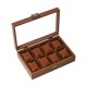 thumbnail image 4 of Caja para relojes, contenedor antipolvo, clásico premium para hombres y mujeres, organizador y soporte. 8 ranuras, 4 of 9