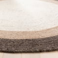 thumbnail image 3 of SAFAVIEH Braided Nazca Geometric Reversible Area Rug, Charcoal/Ivory, 4' x 4' Round, 3 of 10