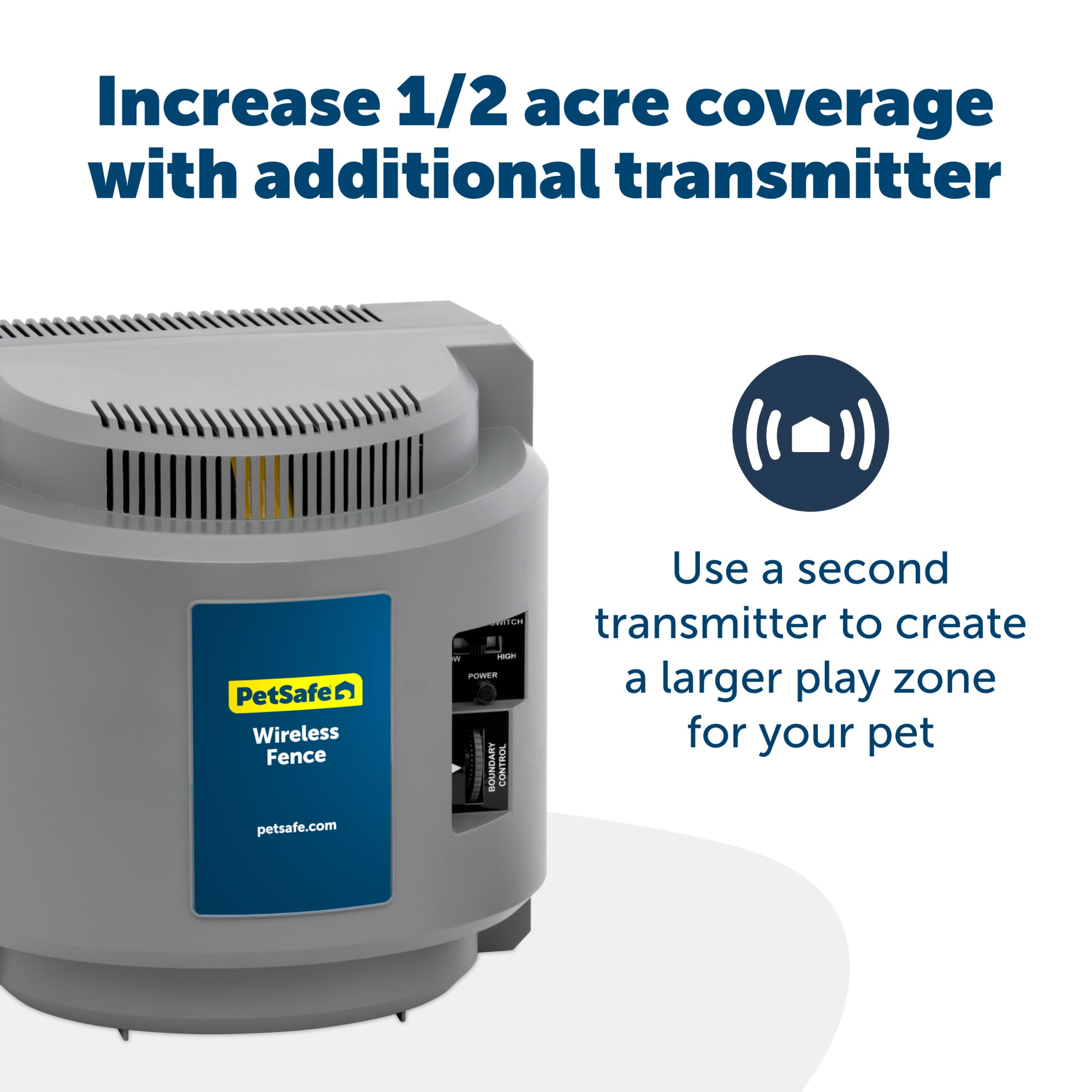 PetSafe Wireless Fence Extra Transmitter, Increase Your Existing Wireless Fence Boundary  Pet Containment for Dogs and Cats - From the Parent Company of the INVISIBLE FENCE Brand