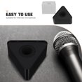 thumbnail image 3 of Milisten 2Pcs Portable ABS Injection Molding Triangle and Square Shaped Interview Mic Microphone Logo Flag Station Logo (Black and White), 3 of 6