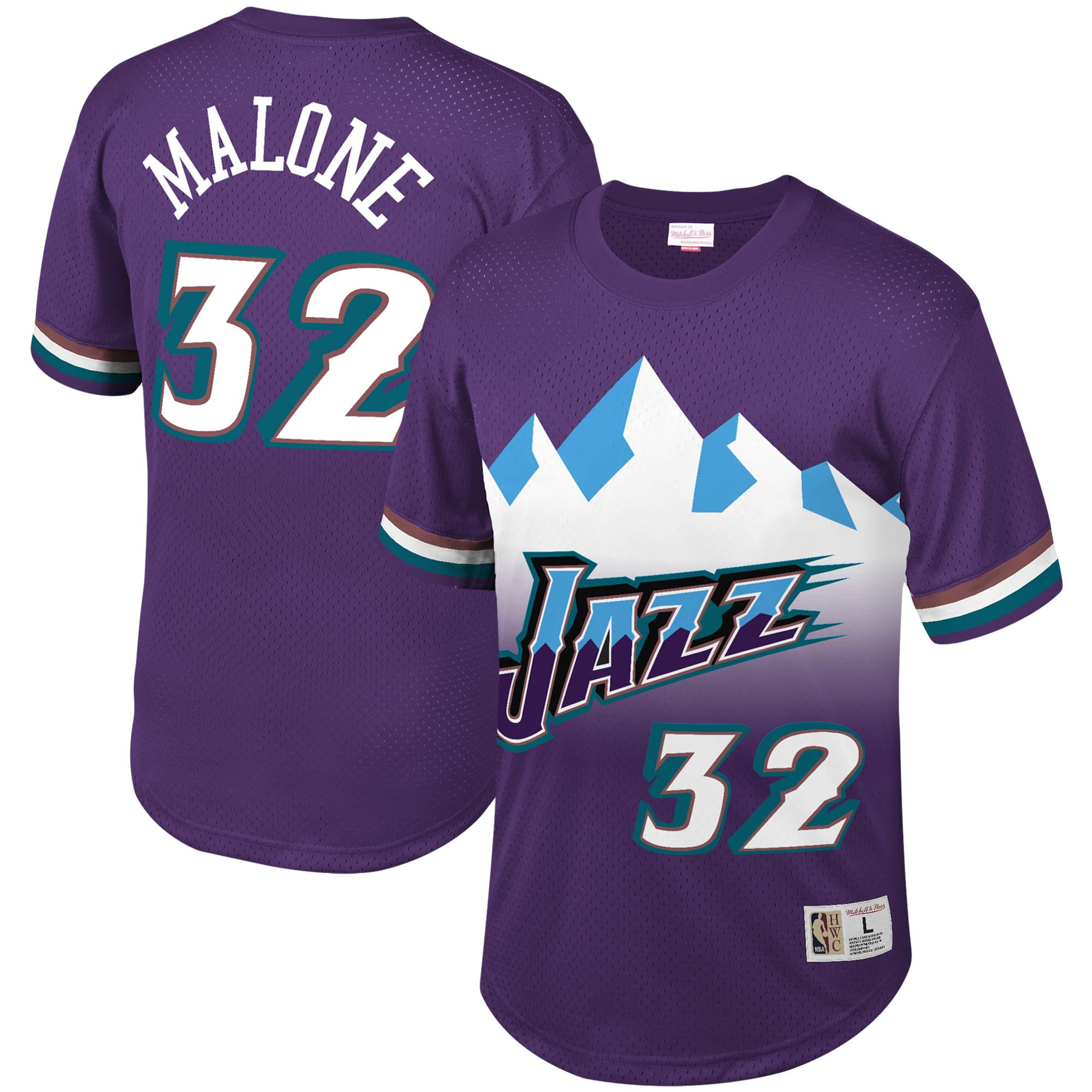 Men's Utah Jazz Karl Malone Icon Edition Jersey - Purple L / Purple