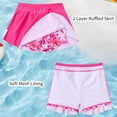 thumbnail image 5 of Lanbubble Girls Tankini Swimsuit Two Piece Bathing Suits Summer Beach Swimwear with Skirt Shorts Butterflies 7-12Y, 5 of 9