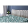thumbnail image 5 of Ambesonne Ocean Fitted Sheet, Minimalist Wave Pattern Retro, Twin Size, Almond Green and Eggshell, 5 of 5