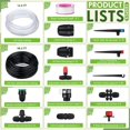 Pushglossy 105pcs 115ft Drip Irrigation HYZ01 System Kit with 1/2 Inch