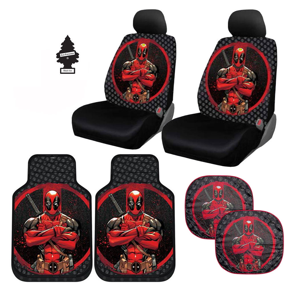 For HYUNDAI New Marvel Comic Deadpool Car Truck SUV Seat Covers and Free Gift