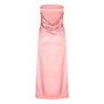 thumbnail image 5 of Generic Satin Silk Backless Tube Tops Maxi Dress for Women Low Back Hollow Out Elegant Strapless Long Dresses, 5 of 6