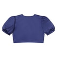 thumbnail image 6 of vastwit Kids Girls Puff Sleeve Bolero Shrug Sweater Open Front Cardigan for Flower Girl Communion Navy Blue 14, 6 of 7