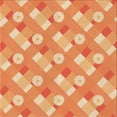 thumbnail image 1 of Ahgly Company Machine Washable Indoor Square Transitional Yellow Orange Area Rugs, 4' Square, 1 of 7