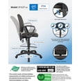 thumbnail image 3 of Boss Office Products Fabric Drafting Stool with Loop Arms in Black, 3 of 8