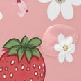 thumbnail image 4 of FREEAMG Strawberries Flowers Shower Curtain Waterproof Fabric with 12 Hooks Bathroom Decorative Bath Curtain Set Polyester Fabric Machine Washable 60 x 72 Inch, 4 of 6