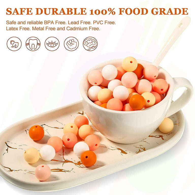20pcs Baby Cartoon Silicone Beads Bulk BPA Free Food Grade Care