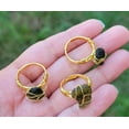 thumbnail image 2 of 100% Natural Raw Moldavite Rings Wire Wrapped / Genuine Moldavite, 2 of 9