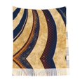 thumbnail image 2 of Foulard à Franges pour Femmes, Châle Long Rétro Abstrait, Léger et Chaud, 2 of 6