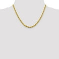 thumbnail image 2 of Diamond2Deal 14K Yellow Gold 4.25mm Semi Solid Rope Chain Necklace for Women 18", 2 of 6