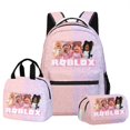 thumbnail image 2 of Bolsa Escolar con estampado 3D, mochila de juego circundante para estudiantes de primaria y secundaria, bolsa Satchel para bolígrafos, regalos, 3 unidades por juego, 2 of 5
