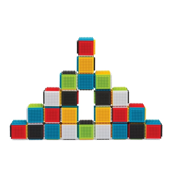 Bloques sensoriales Infantino Press & Stay para bebés de más de 6 m, 24 unidades