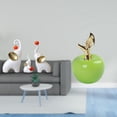 thumbnail image 2 of Figuras y esculturas de la familia de elefantes, estatuas de animales, de arte de cerámica con forma de fruta para el hogar, sala de estar, dorm, 2 of 8