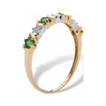 thumbnail image 6 of PalmBeach Jewelry Genuine Round Green Emerald or Blue Sapphire and Diamond Accent Band in 10k Gold .32 TCW, 6 of 7